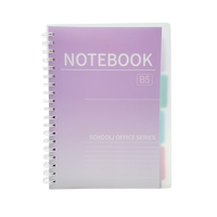 Notebook B5 Plastic Purple 17.5x25.2 CM 3 Pcs 3+