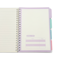 Notebook B5 Plastic Purple 17.5x25.2 CM 3 Pcs 3+