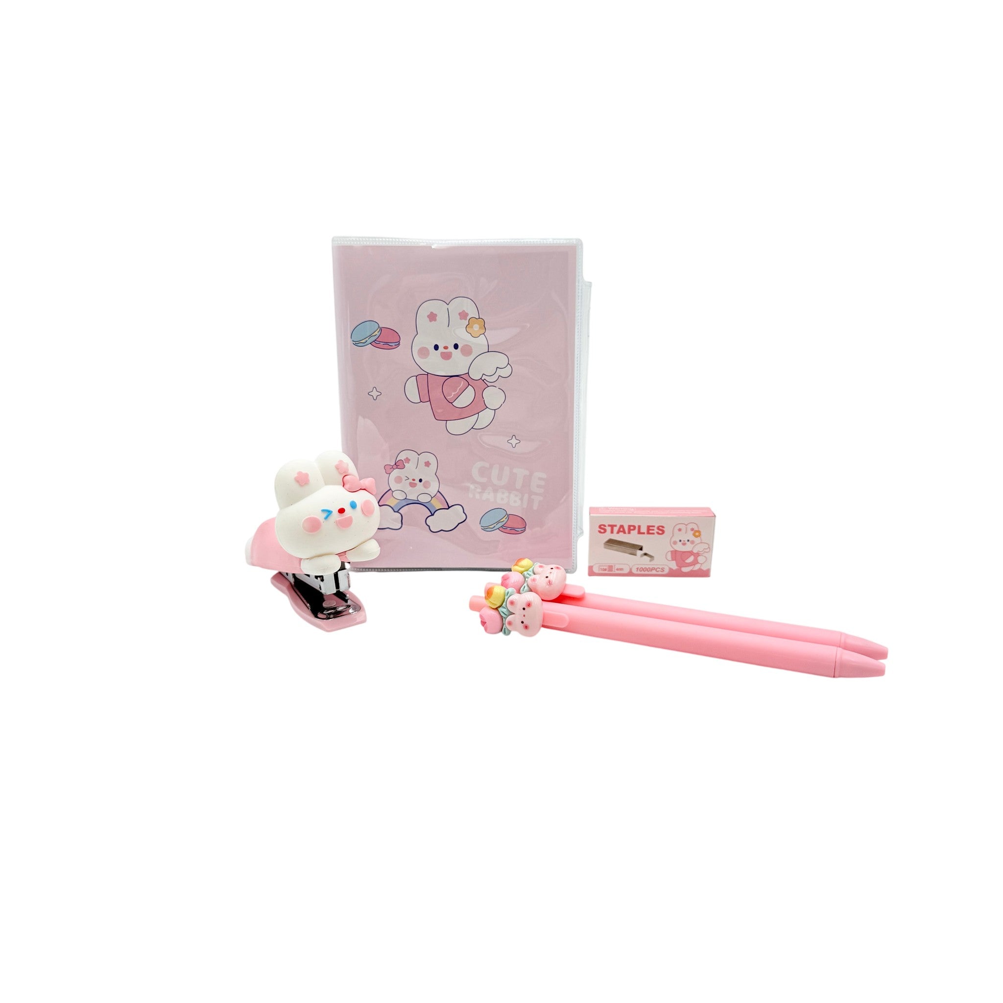 Little Rabbit Stapler Stationery Display Box Set Plastic Mul
