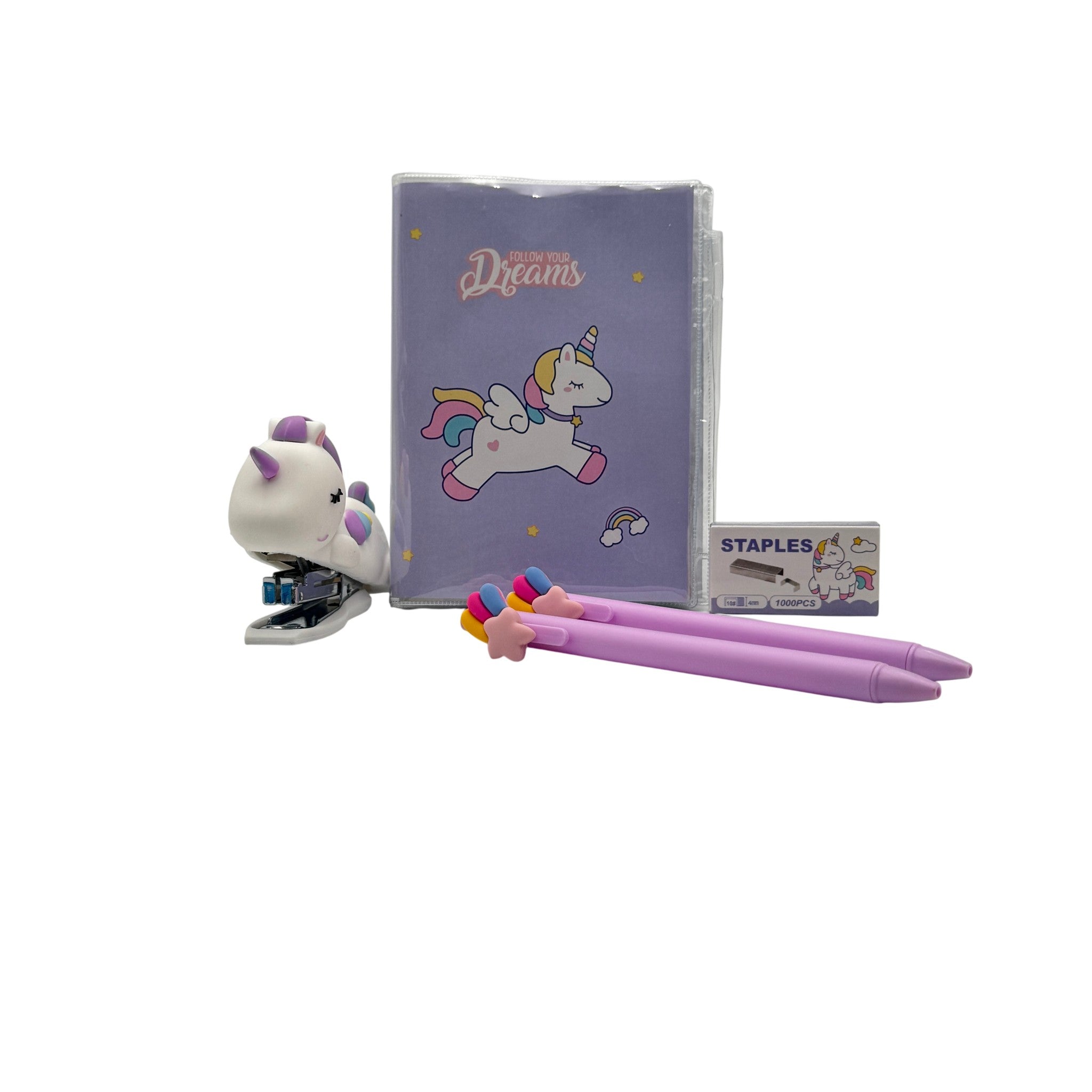 Unicorn Stapler Stationery Display Box Set Plastic Multicolo