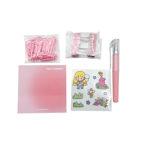 Paperclip notepad PVC bag Stationery Set