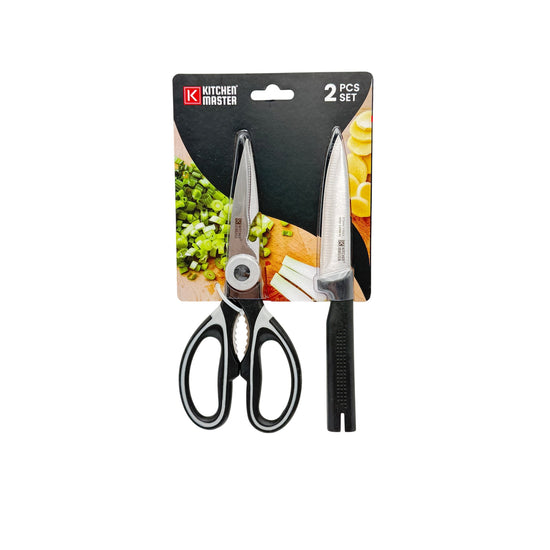 Kitchen Master 4 inch Knife and Scissors Set of 2