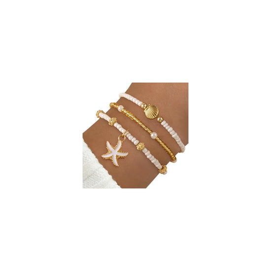 Jewellery 3 pcs Women's Bracelets White 60% Plastic 3 pcs