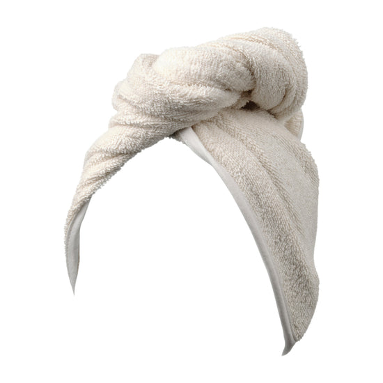 Everyday Cotton Terry Hair Wrap 68 x 23 cm Beige
