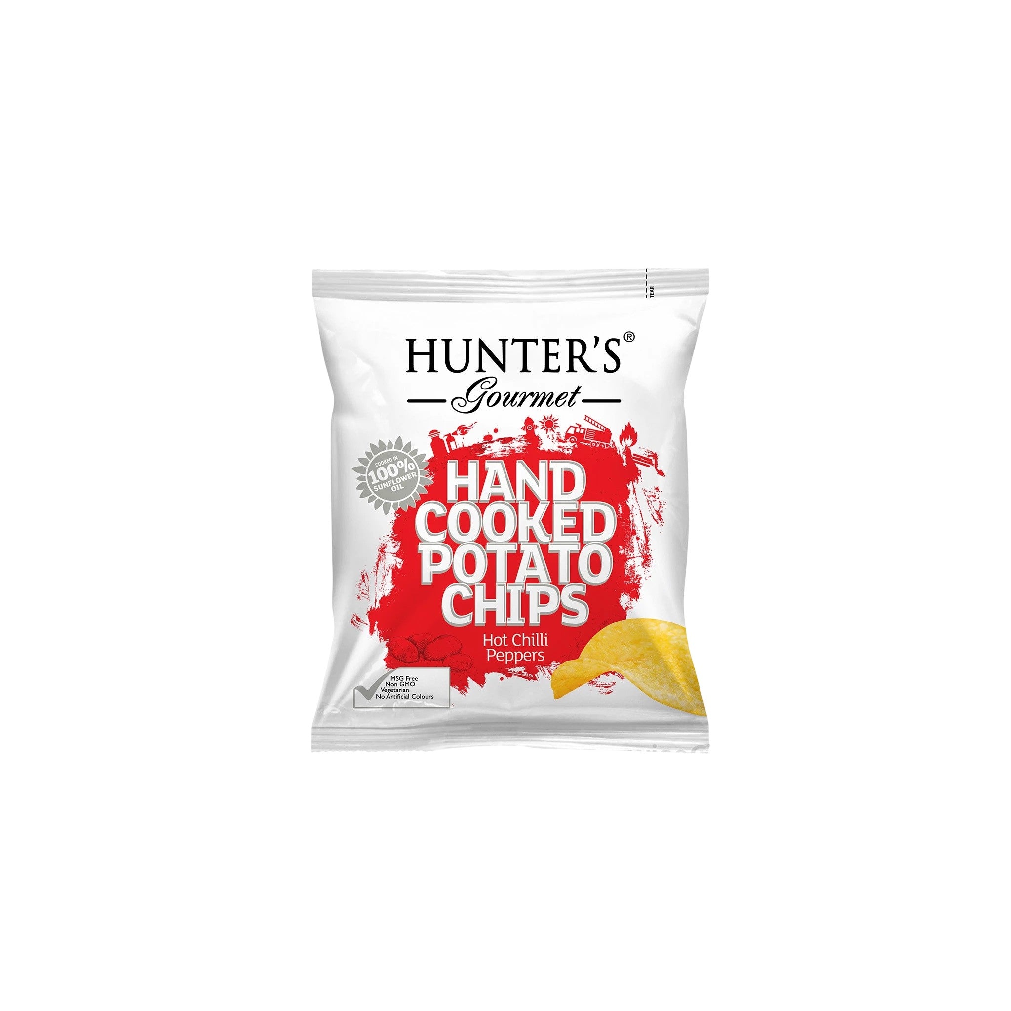 Hunters Gourmet Chips Hot Chilli Peppers 40 gm