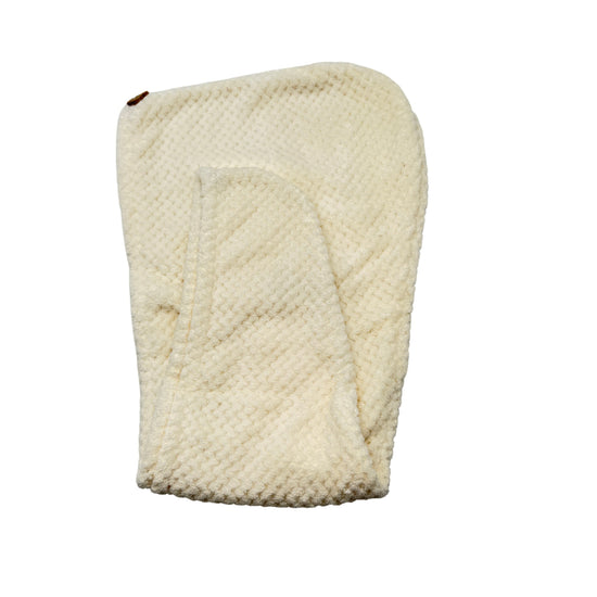 Basic Microfiber Jacquard Hair Wrap 68 x 23 cm Vanilla