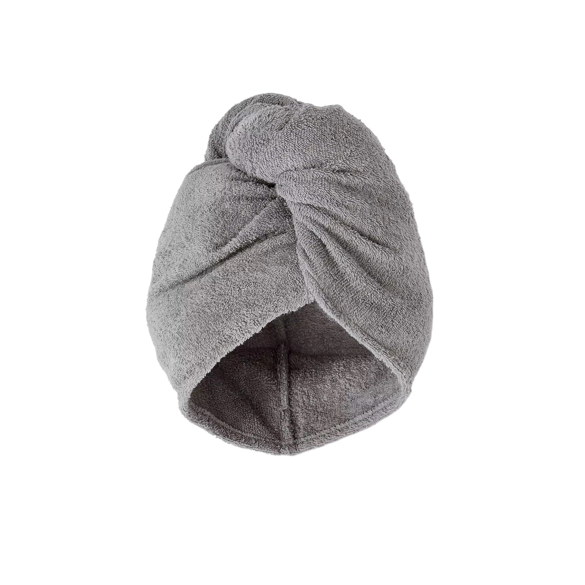 Everyday Cotton Terry Hair Wrap Grey 68x23 CM 1 Pcs