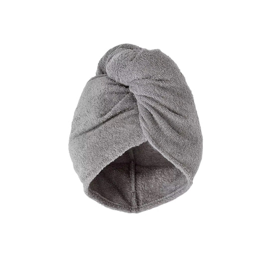 Everyday Cotton Terry Hair Wrap 68 x 23 cm Grey