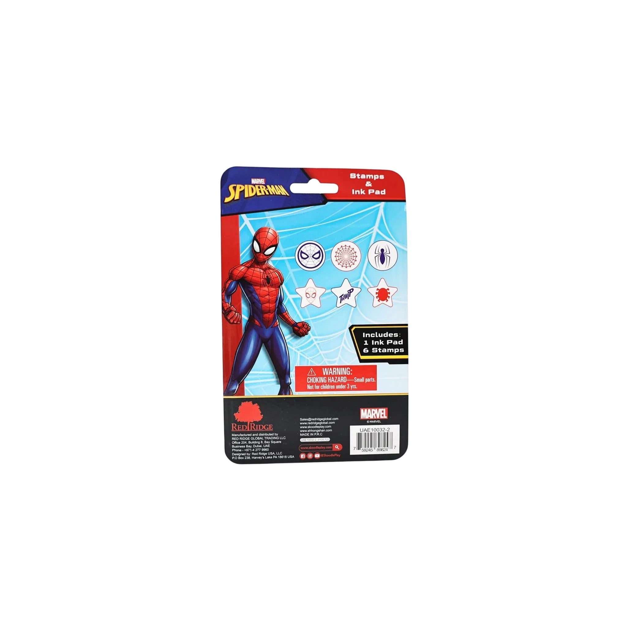 Marvel Spiderman Stampers Paper Red 12.3x19.6 CM 6 Pcs 3+