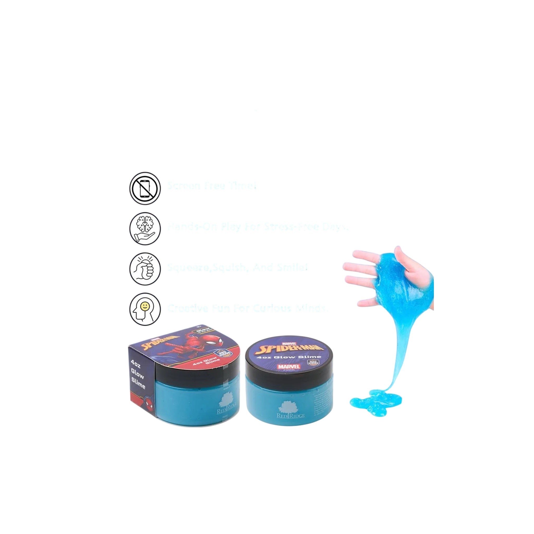 Marvel Spiderman Slime Plastic Red 4 OZ 3+ 7.1x7x4.8 CM