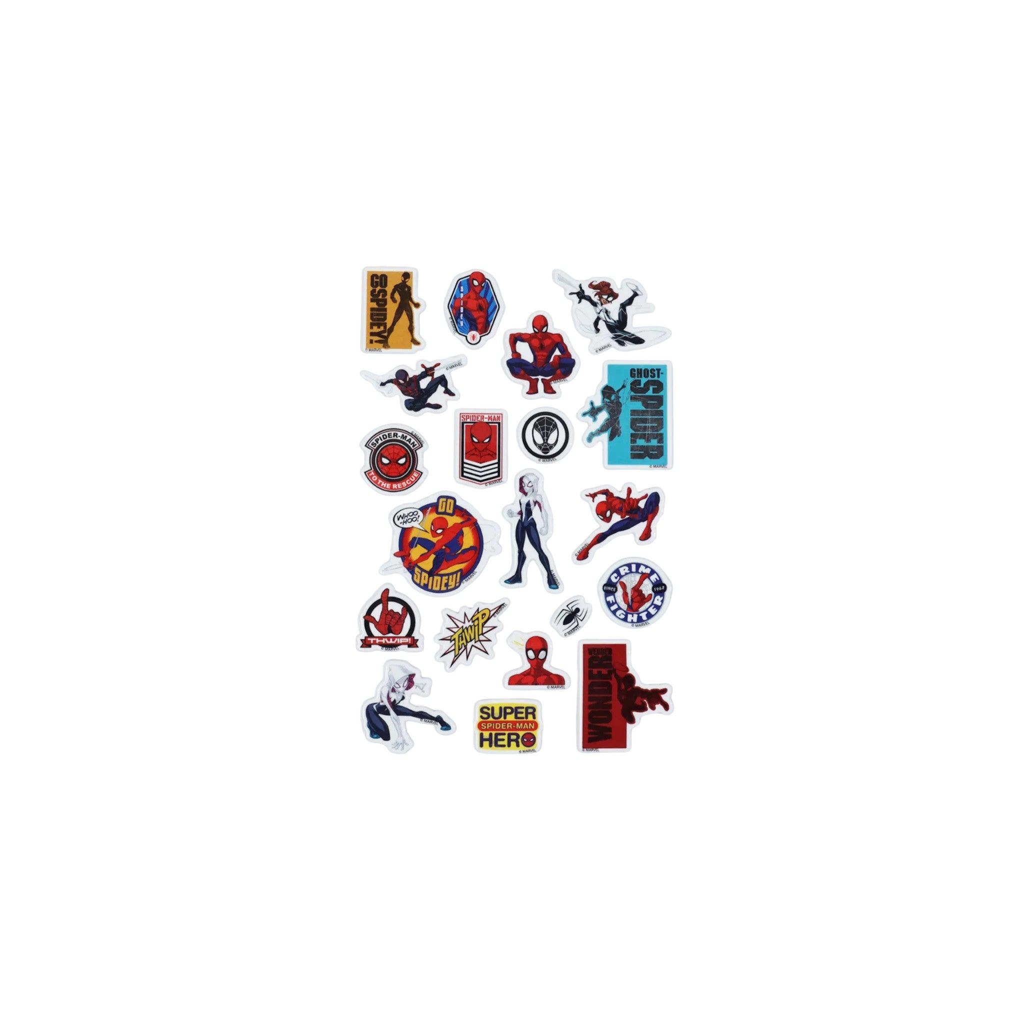 Marvel Spiderman Stickers Paper Red 10x19 CM 18 Pcs 3+