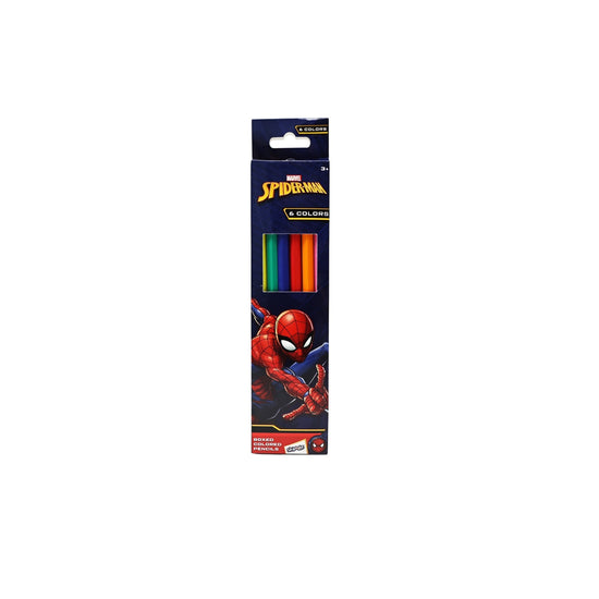 Marvel Spiderman Colored Pencil Wood Red 9x12.5 cm 12 Pcs