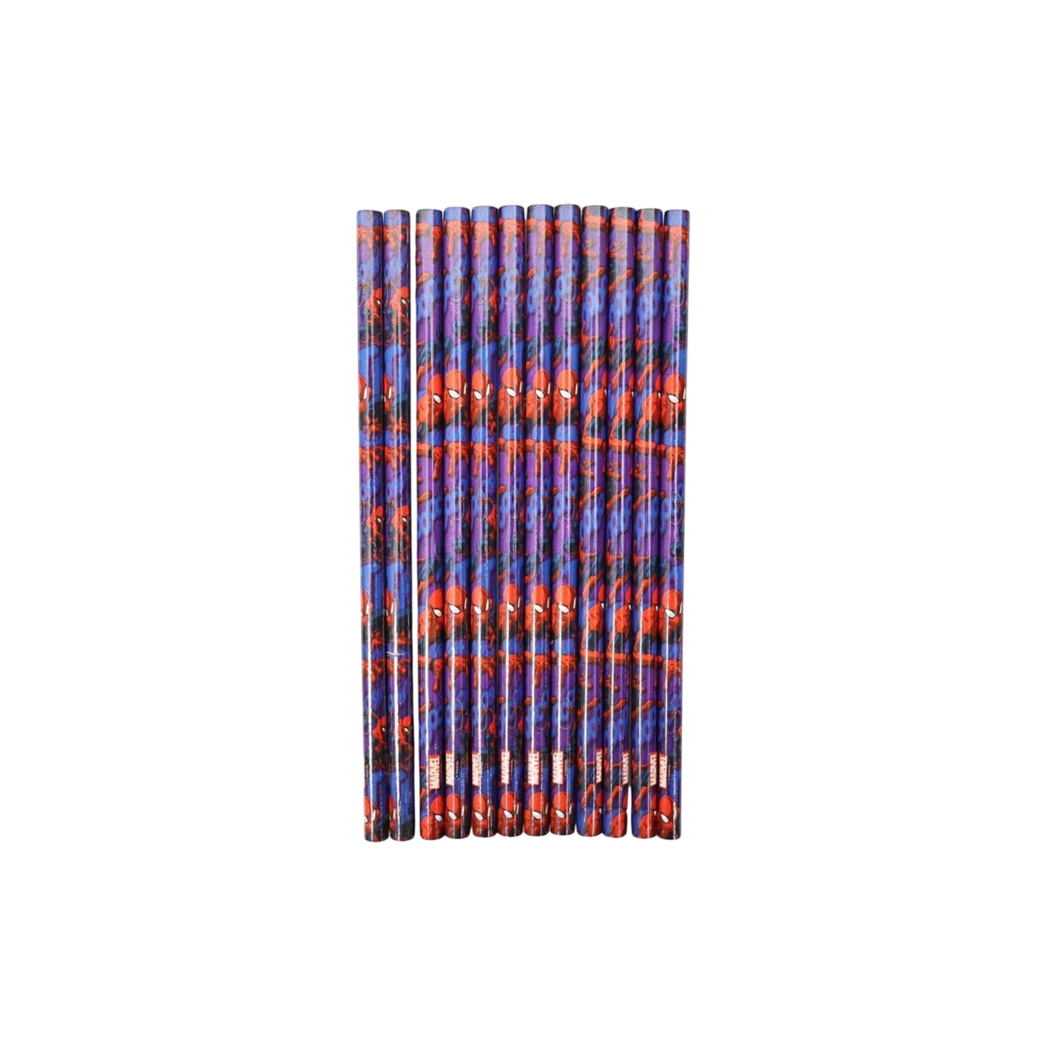 Marvel Spiderman Pencil Wood Red 9x0.83 CM 12 Pcs 3+