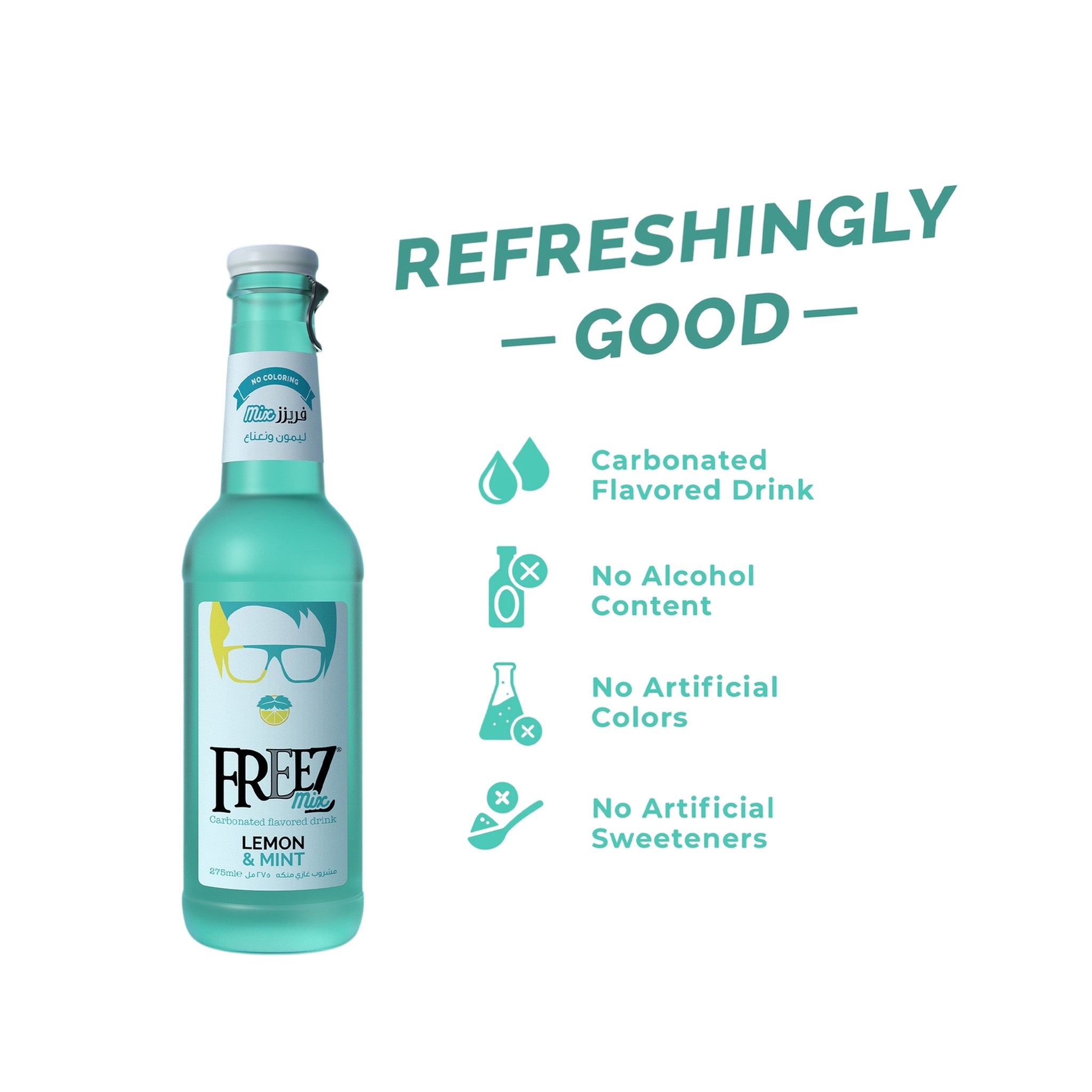 Freez Lemon Mint Carbonated Drink 275 ml