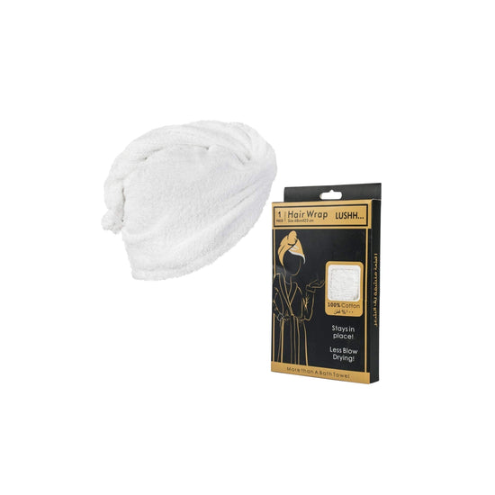 Everyday Cotton Terry Hair Wrap 68 x 23 cm White