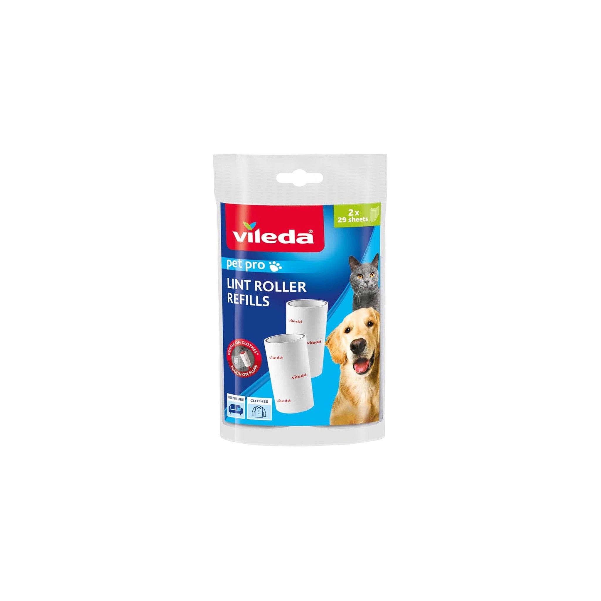 Vileda Lint Roller Refill Cleaning Tool 12 x 4.5 x 20 cm