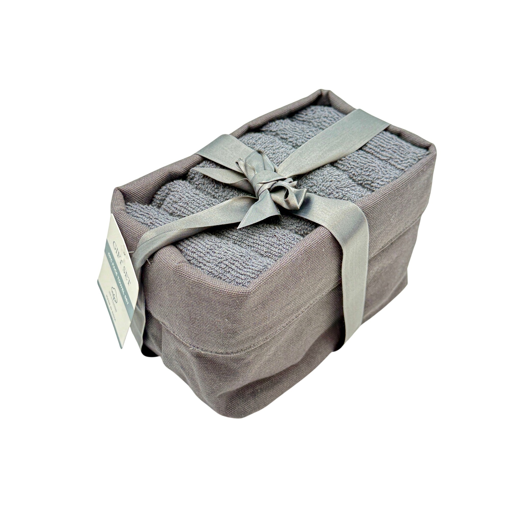 Bliss Face Towel Grey 400 GSM 30x30 CM 6 Pcs