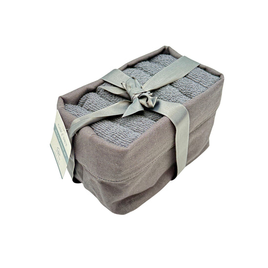 Bliss 6Pc Face Towel 30 x 30 cm Grey