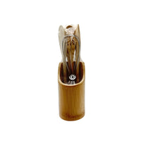 CN Wood Metal Kitchen Utensils Natural 5 Pcs