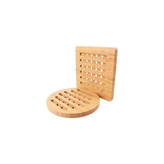 Basic Bamboo Trivets Set of 2 19 x 19 x 1 cm