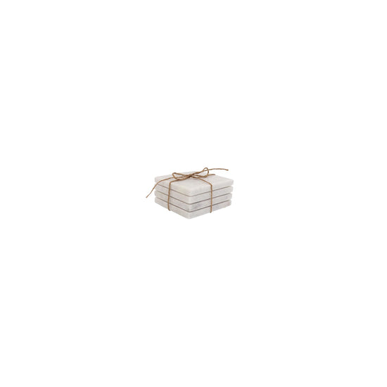 Basic Square Marble Coaster Set of 4 10 x 10 x 1 cm