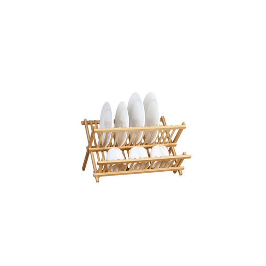 Basic Bamboo Foldable Dish Rack 40 x 32 x 26 cm