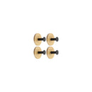 CN Bamboo Metal Bathroom Rack Natural Black 2 Pcs