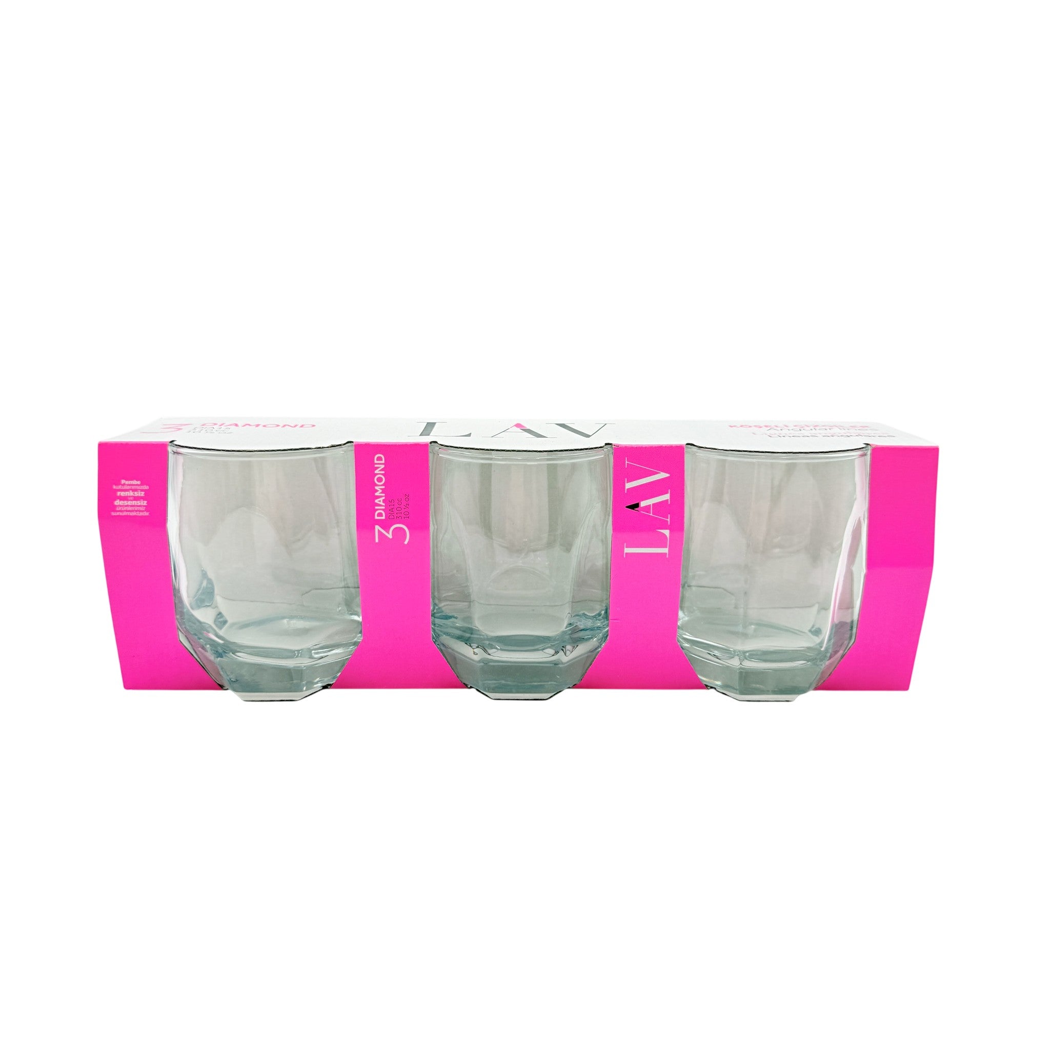 LAV Diamond Glass 310Ml 3Pcs Set