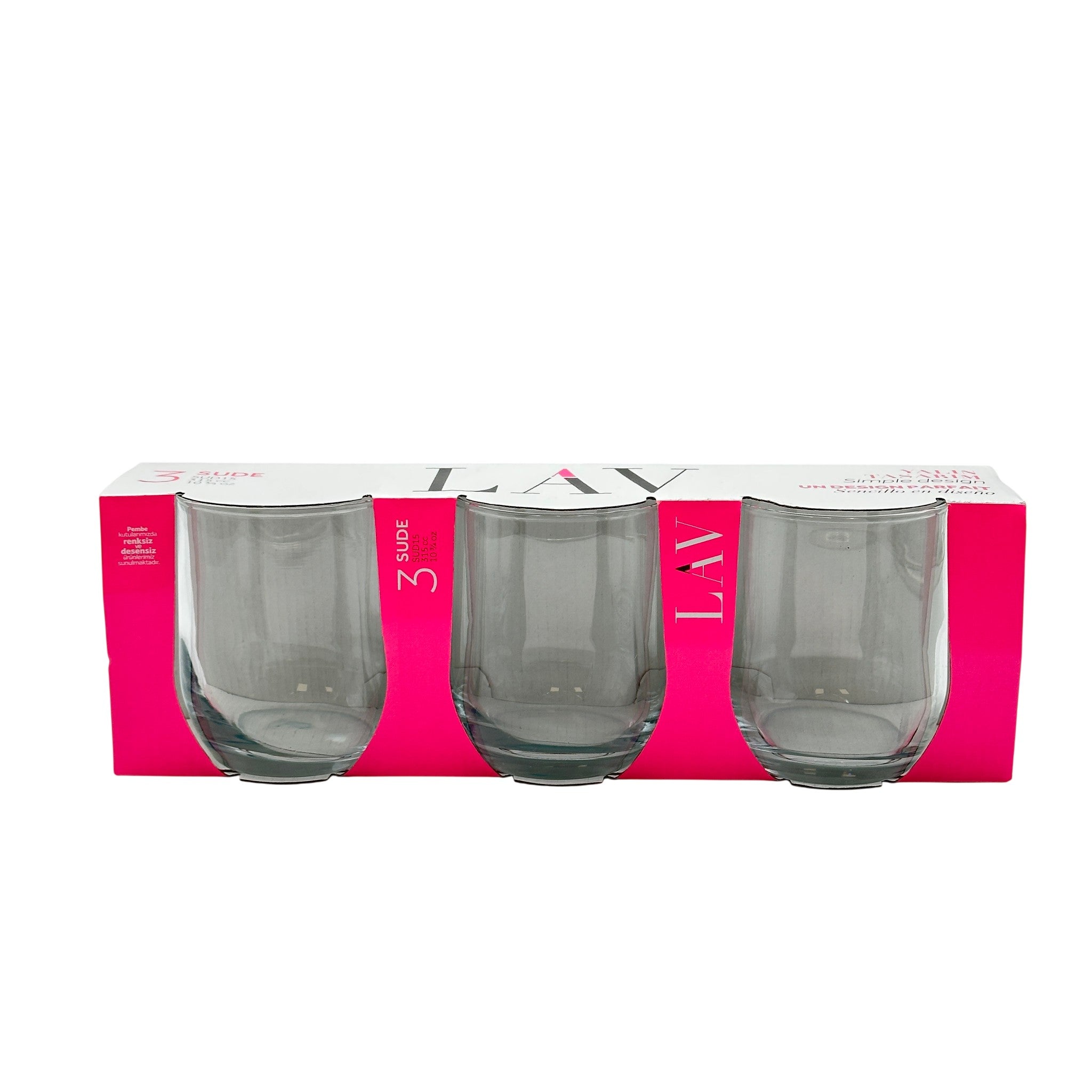 LAV Sude Glass 315Ml 3Pcs Set Drink Serveware