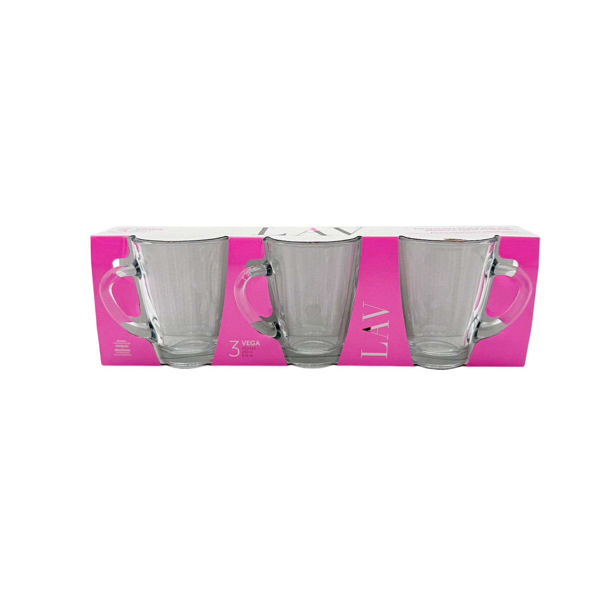 LAV Vega Mug 250Ml 3Pcs Set Drink Serveware