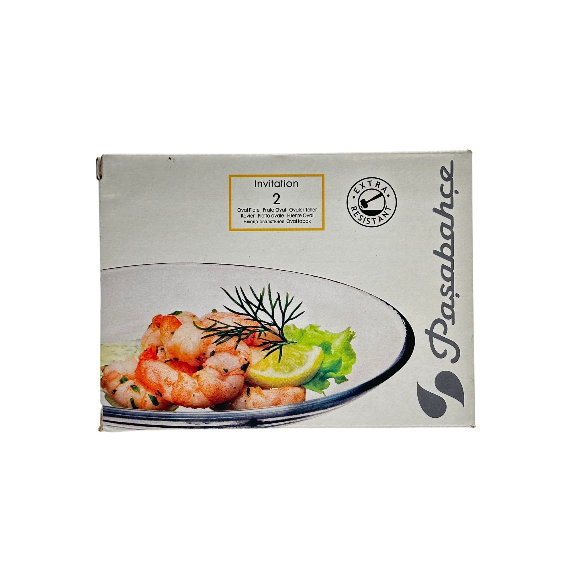 PASABAHCE Invitation Oval Plate 150Mm 2Pcs Set