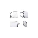 Hamp Milk Cup Glass Clear 400 ML 2 Pcs Set