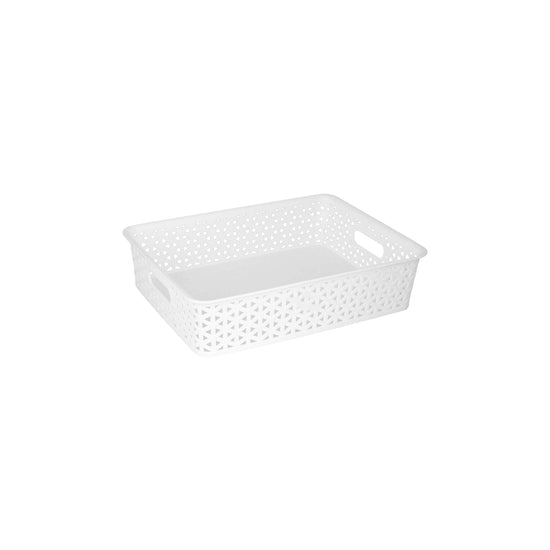Eton Plastic Storage Baskets 36 x 26 x 8.5 cm Cream