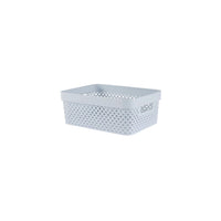 Plastic Storage Basket PP Cream 25x19.5x10.5 CM 1 Pcs