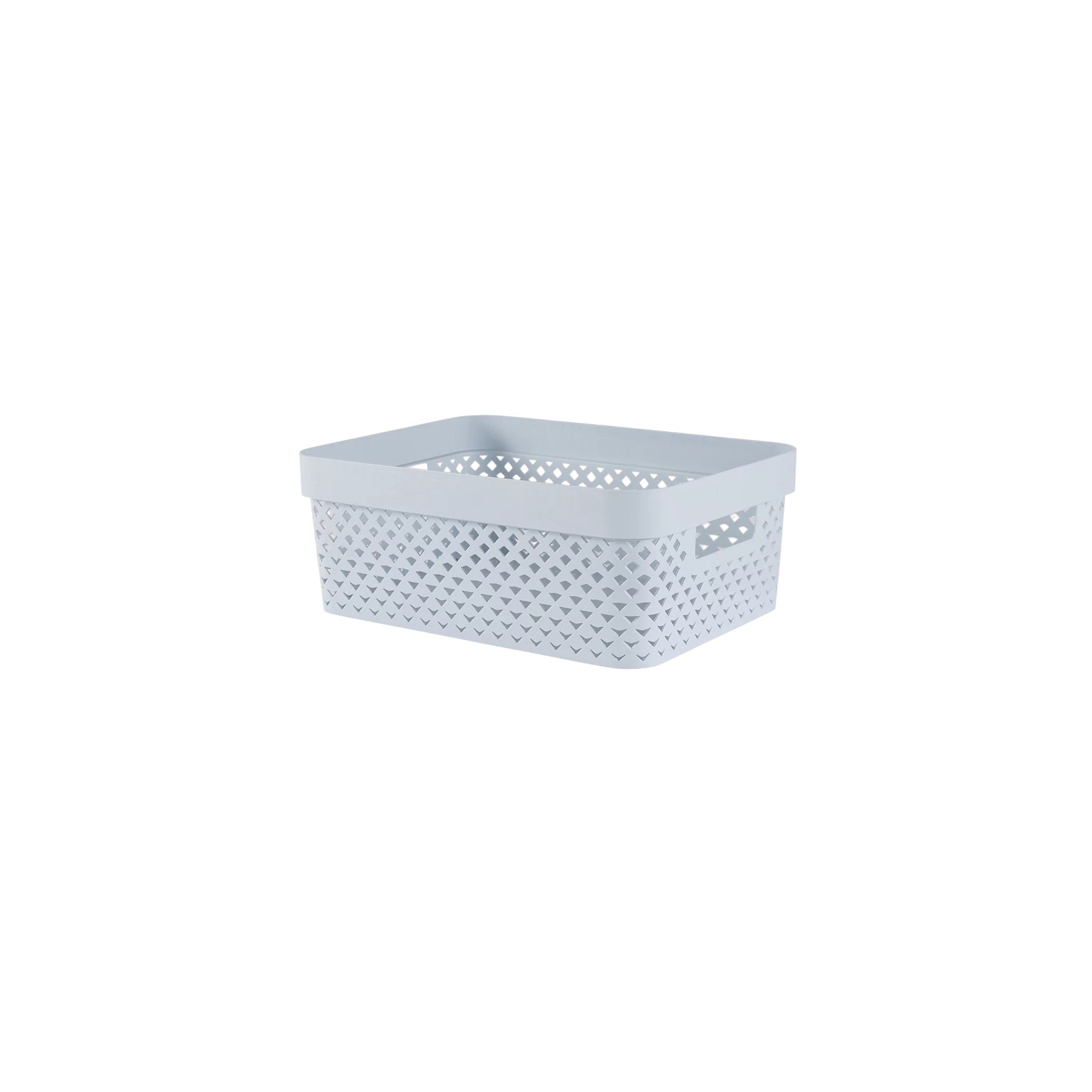 Plastic Storage Basket PP Cream 25x19.5x10.5 CM 1 Pcs