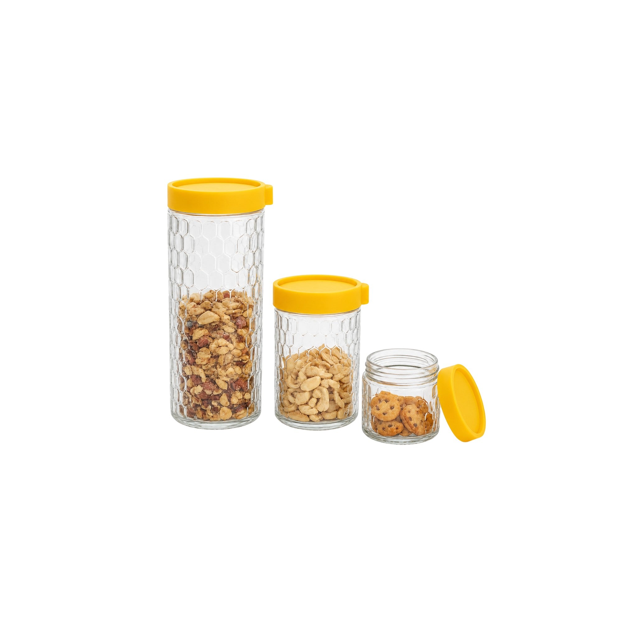 Canister Storage Jar Soda - Lime Glass + PP Clear 1000 ML 60