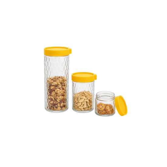 Glass Kian Storage Jar Set of 3 Set