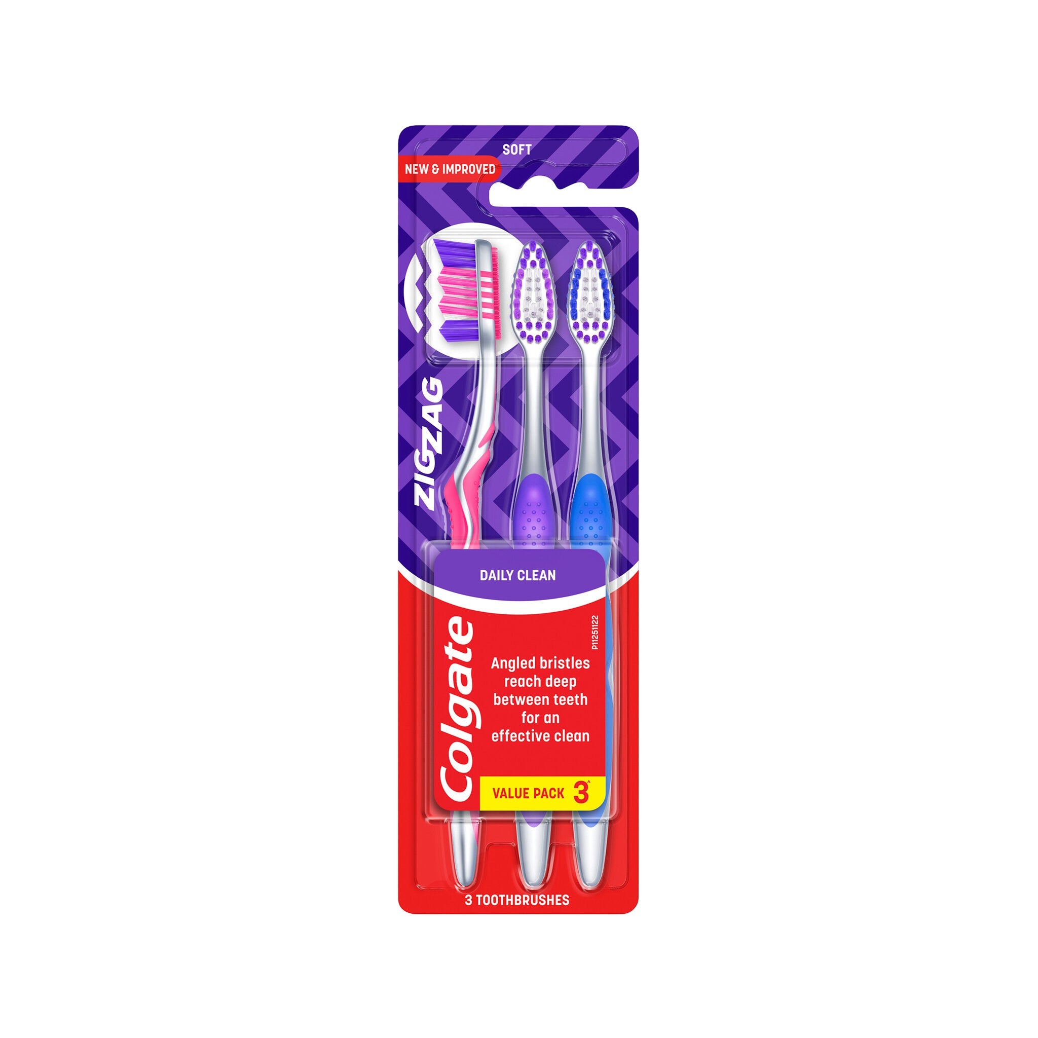 Colgate Toothbrush Zig Zag Medium 3 pcs
