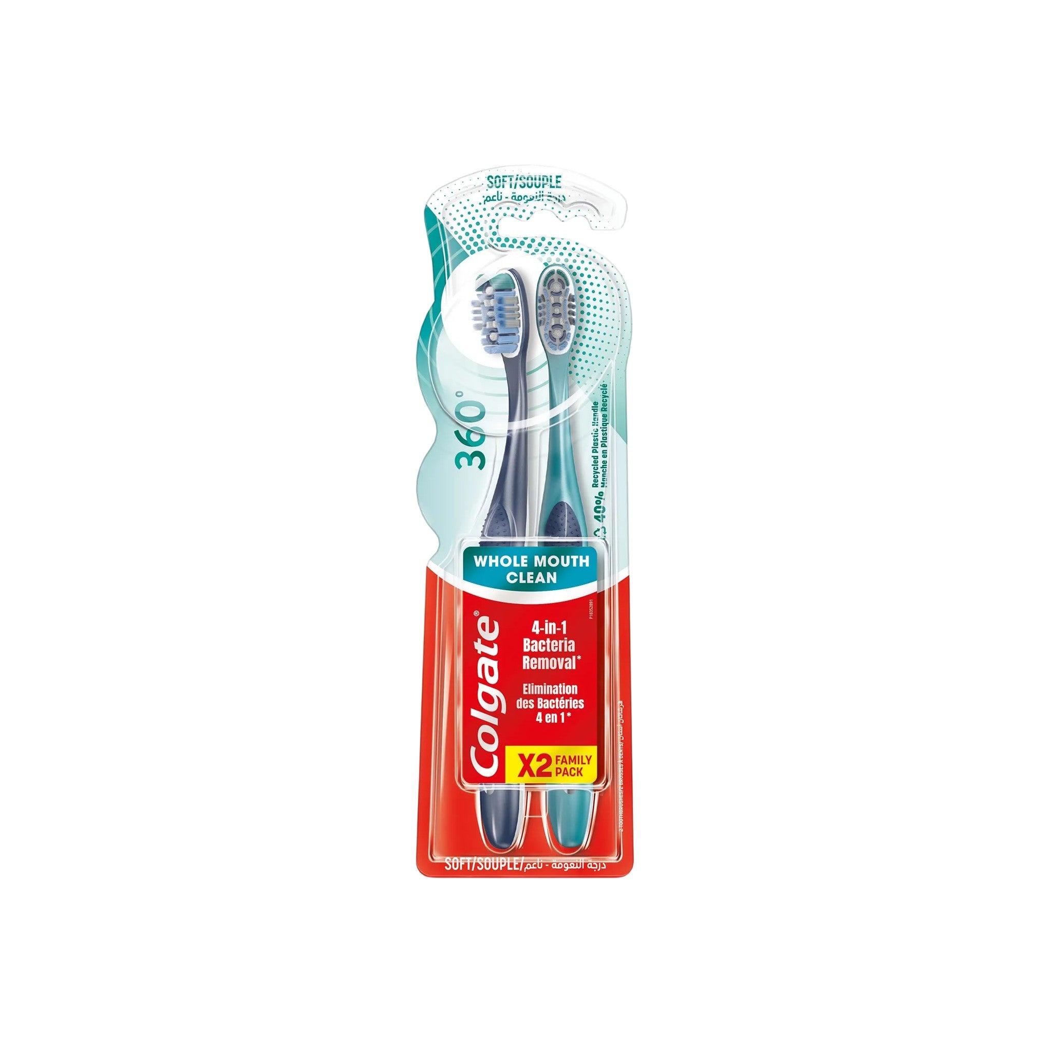 Colgate Toothbrush 360 Medium 2 pcs