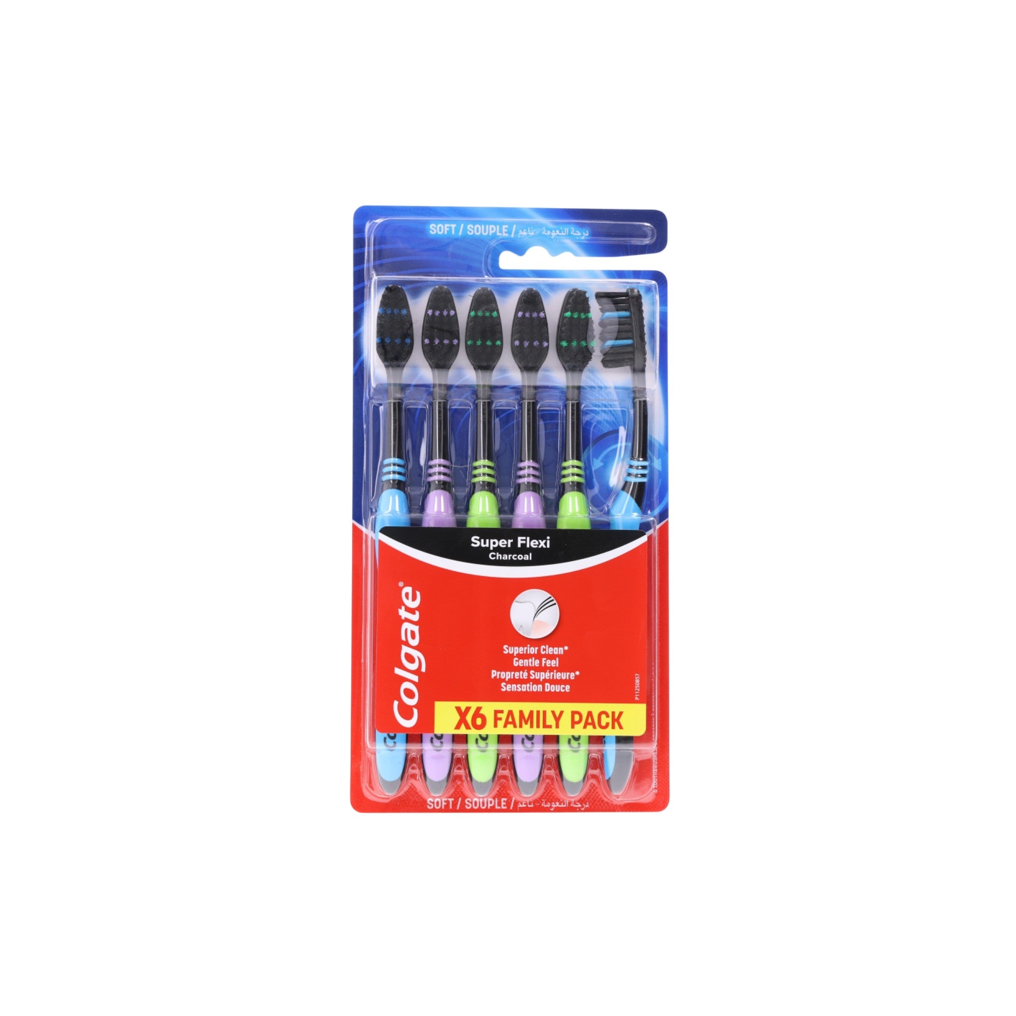 Colgate Super Flexi Charcoal Toothbrush 48 x 6Pcs Value Pack