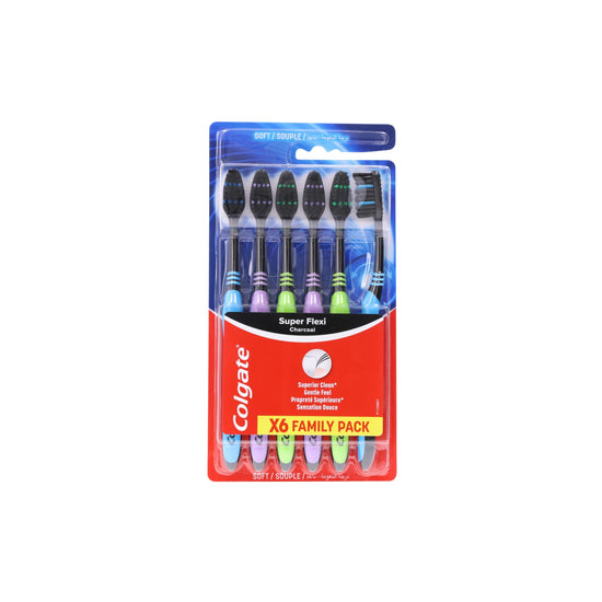 Colgate Super Flexi Charcoal Toothbrush 48 x 6Pcs Value Pack