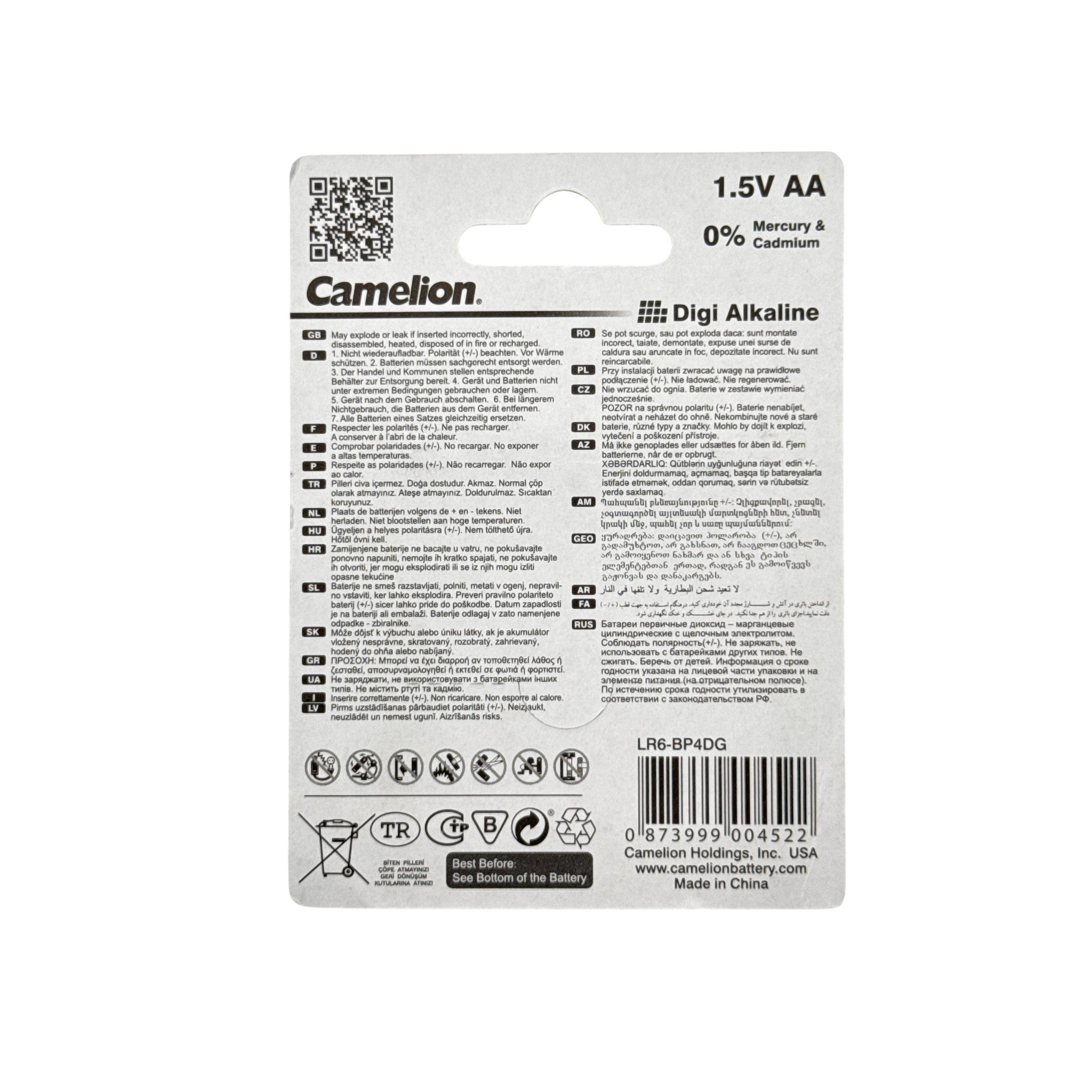 Camelion Digi Alkaline AA Battery 4 Pcs 12+
