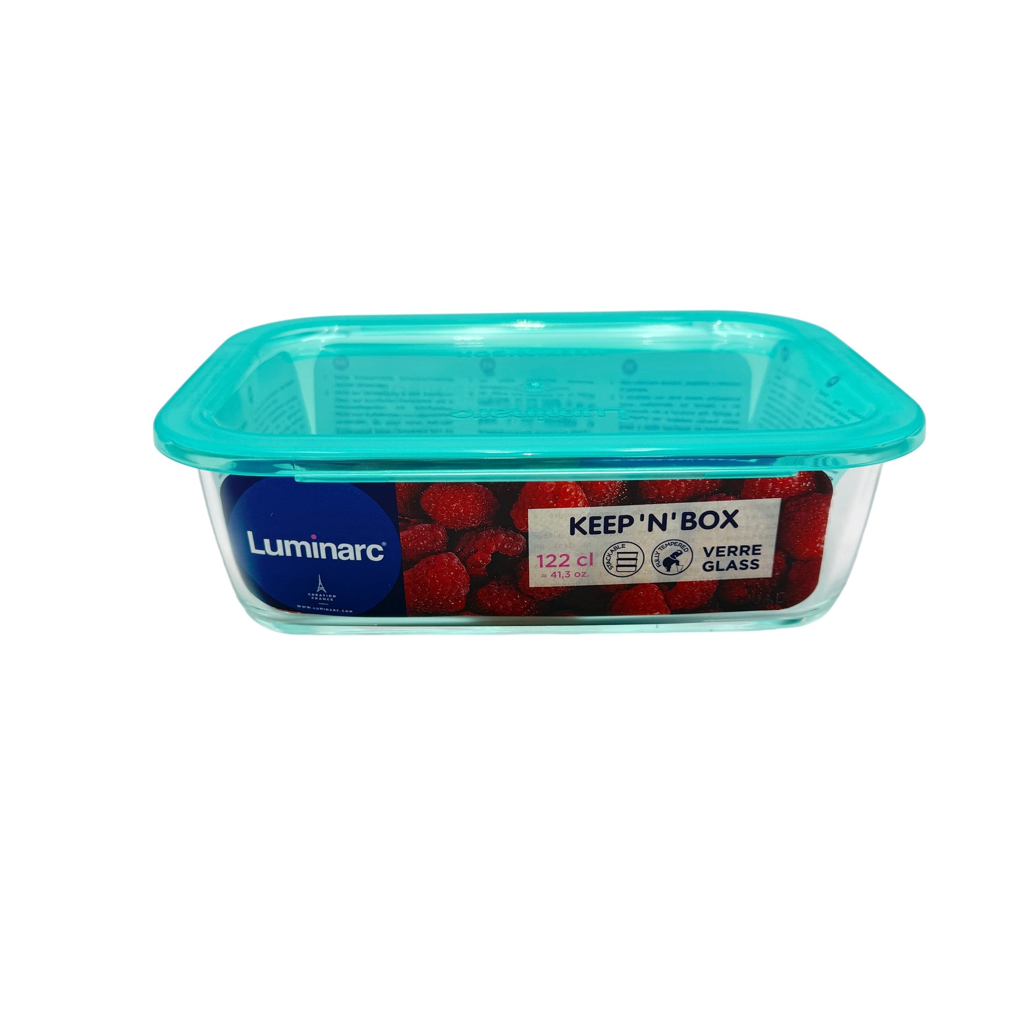 Luminarc Temp Rect Flat Rim Keep'N Lagon Container 1220Ml