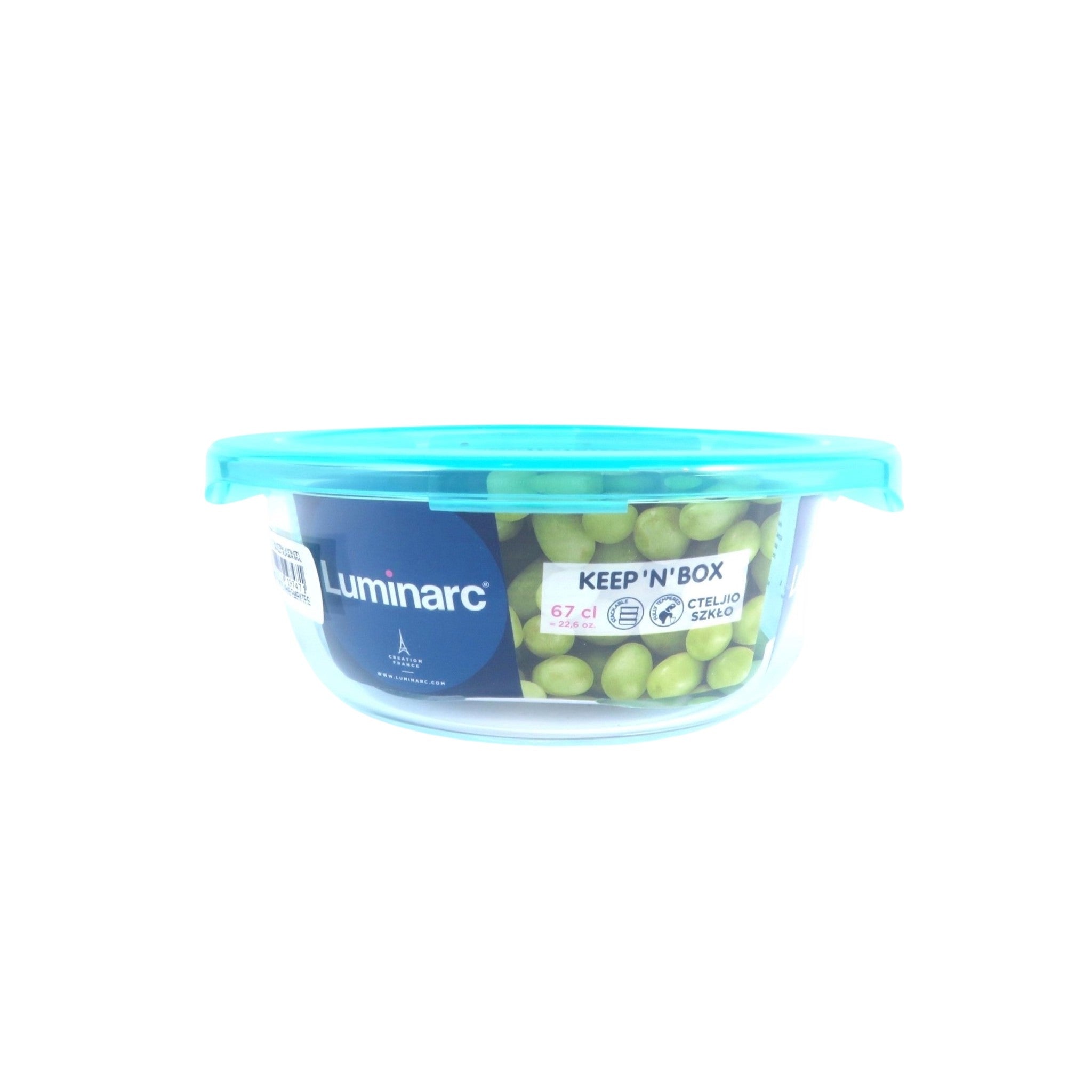 Luminarc Temp Rnd Flat Rim Keep'N Lagon Container 670Ml