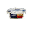 Luminarc Temp Squr Pure Box Container 380Ml Flat Rim