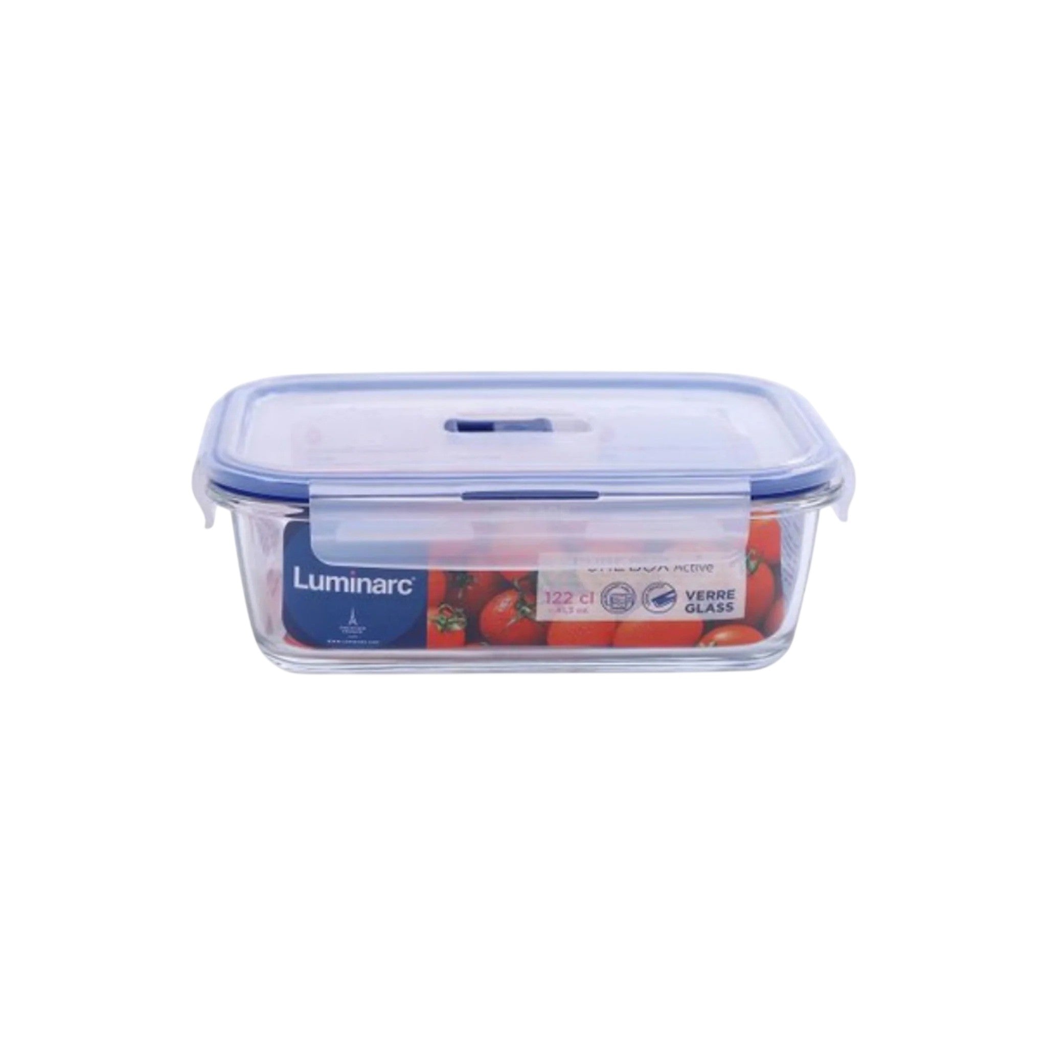 Luminarc Temp Rect Pure Box Container 1220Ml Flat Rim