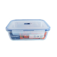 Luminarc Temp Rect Pure Box Container 1970Ml Flat Rim