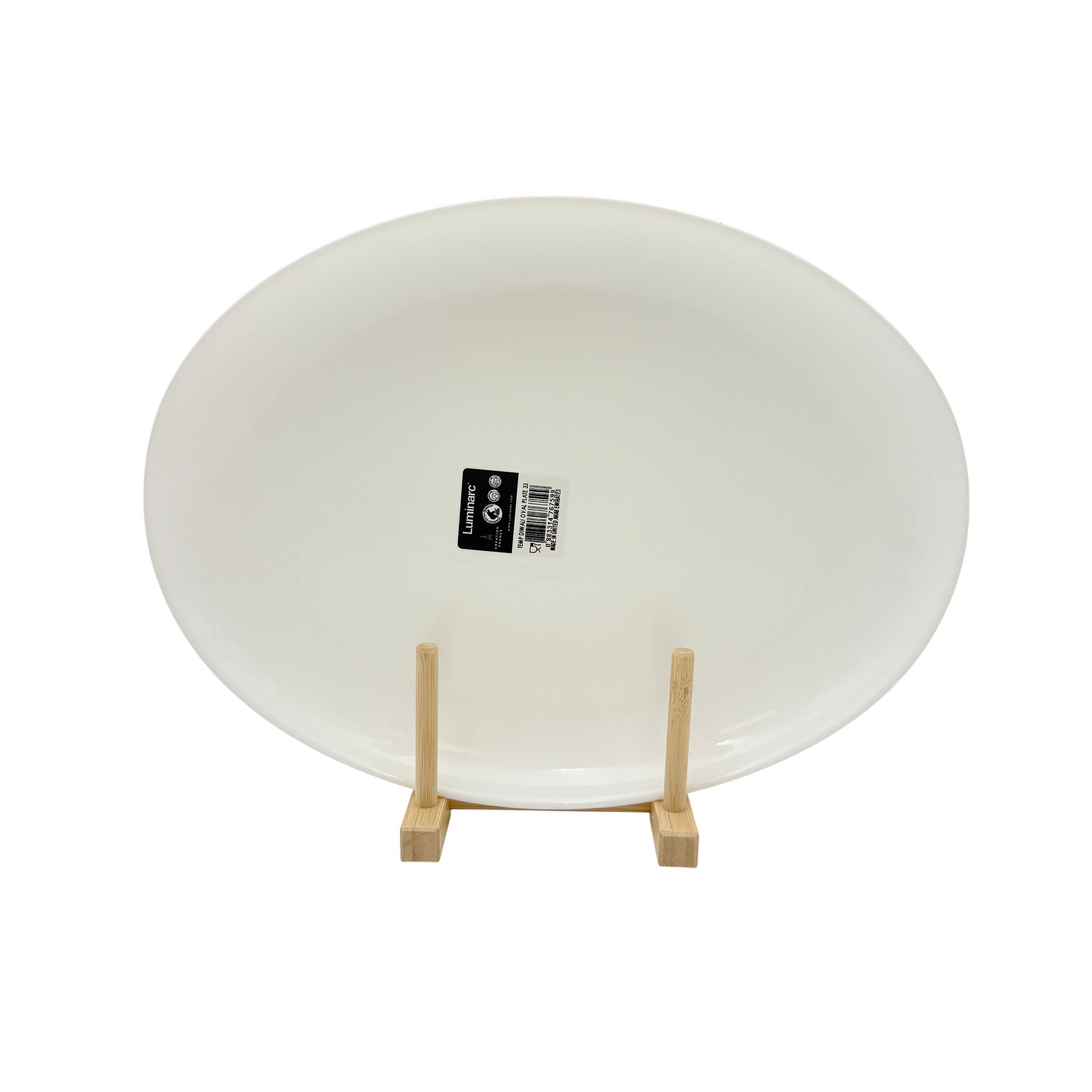 Luminarc Diwali Plain Oval Plate 33Cm