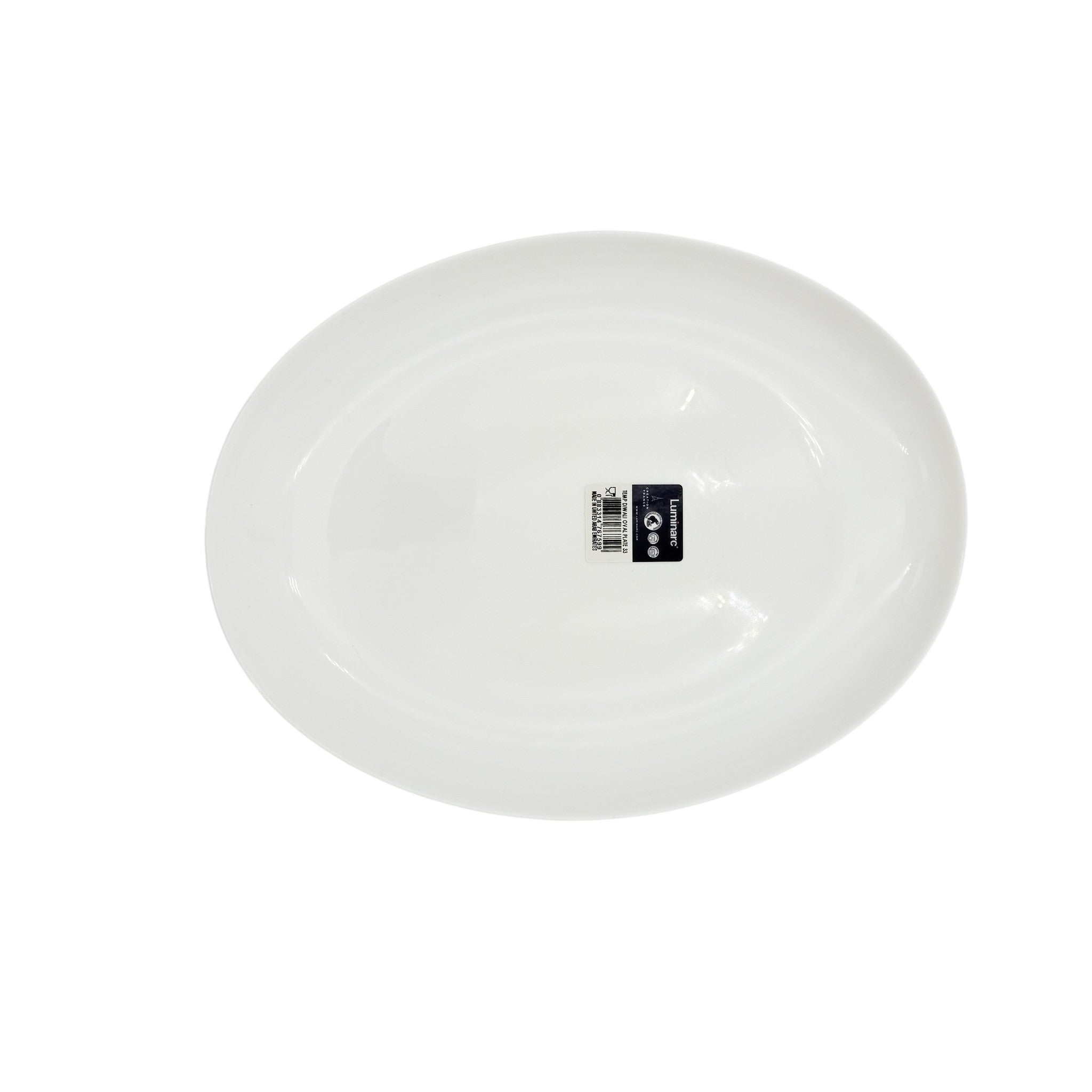 Luminarc Diwali Plain Oval Plate 33Cm