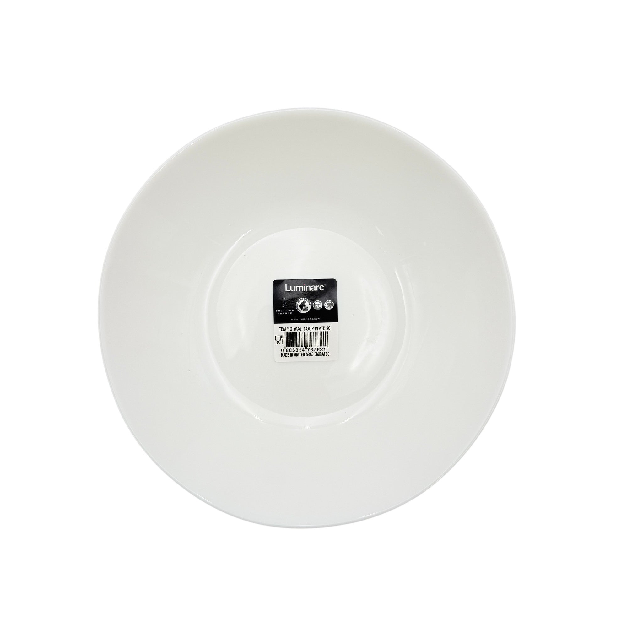 Luminarc Diwali Plain Soup Plate 21Cm